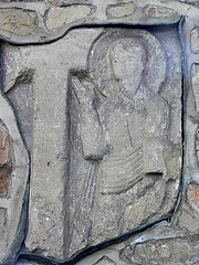 Norman sculpture of saint