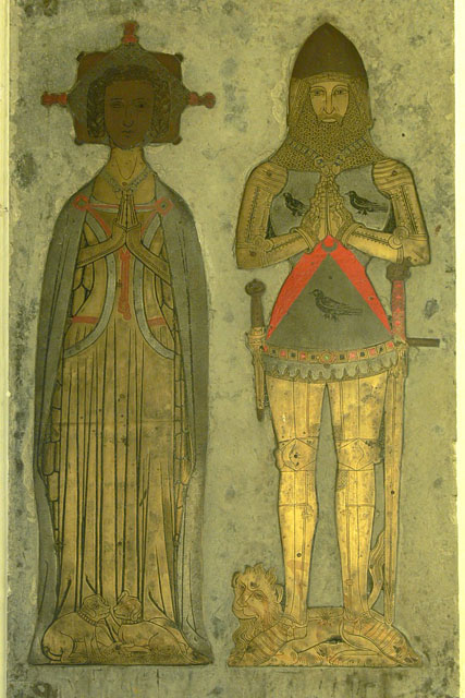 Laiton monumental de William Bagot et de Margaret Bagot - Baginton, Warwickshire.