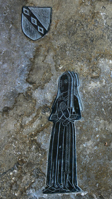 Brass monument to a Lady - Raunds, Northamptonshire