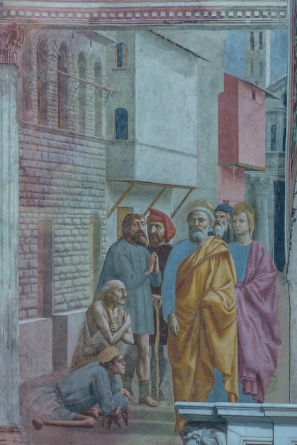 Saint Peter healing the sick as his shadow - Brancacci Chapel, Florence