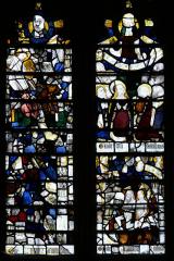 Ascension + Descent into Hell stained glass