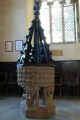 Norman font at Crick Northamptonshire