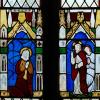 C14th English stained glass fragments - Pattishall Northamptonshire
